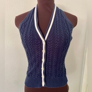 Vintage Tommy Hilfiger cable knit halter top size medium